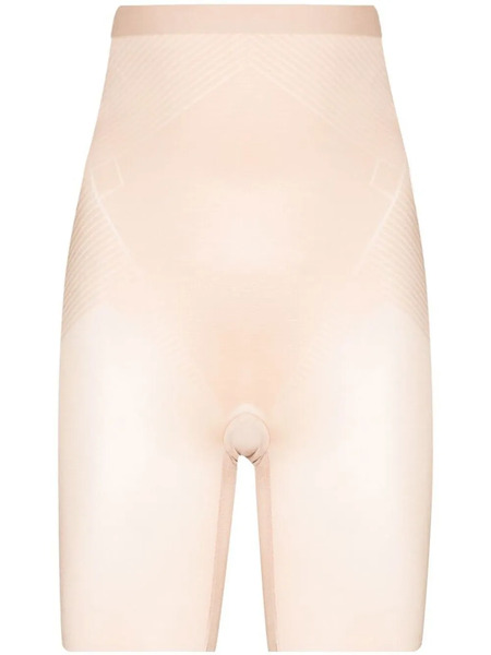  Spanx Thinstincts High-waist Mid-thigh Shorts - Neutrals 