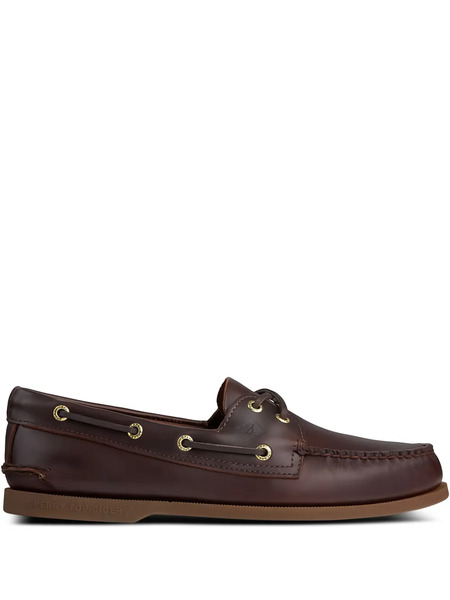  Sperry Top-sider Leather Eyelet Loafers - Brown 