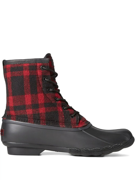  Sperry Top-sider Saltwater Plaid Duck Boots - Black 