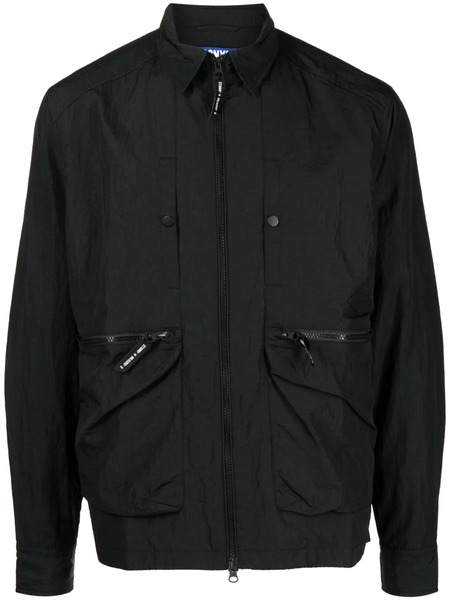  Spoonyard Classic-collar Lightweight Shirt Jacket - Black 