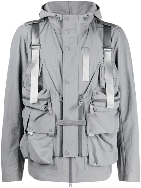  Spoonyard Detachable-panel Hooded Jacket - Grey 