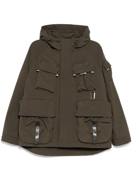  Spoonyard Multi Pockets Hooded Jacket - Brown 