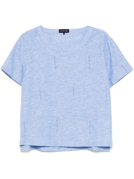  Sport B. By Agnès B. Logo Allover Print Top - Blue 