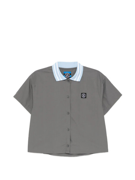  Sport B. By Agnès B. Logo-patched Cropped Shirt - Grey 