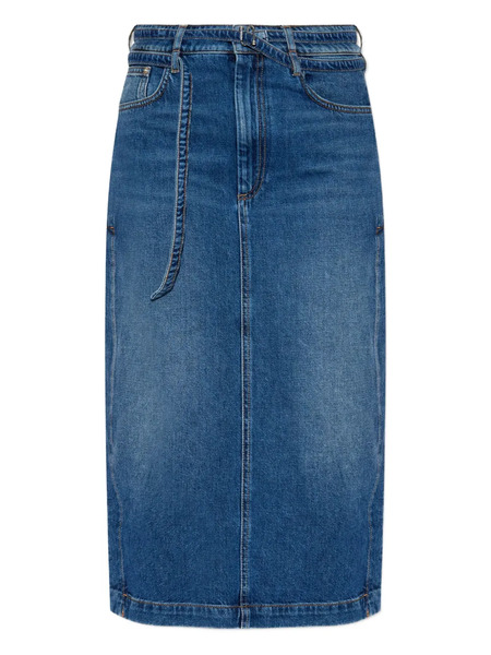  Sportmax Belted Denim Skirt - Blue 