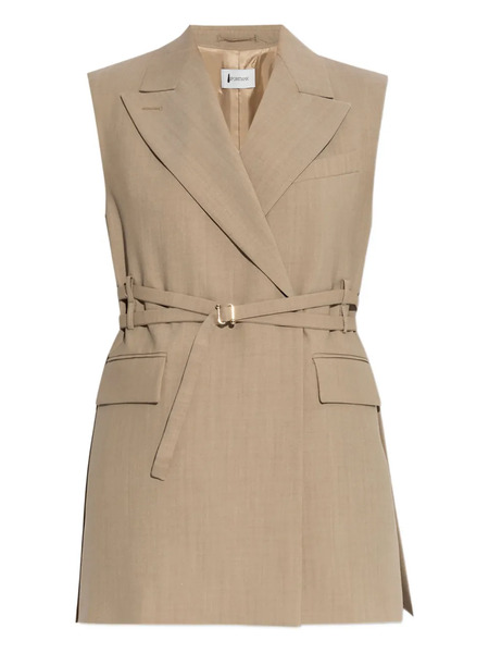  Sportmax Belted Wool Waistcoat - Neutrals 