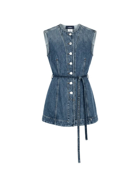  Sportmax Buttoned Belted Top - Blue 