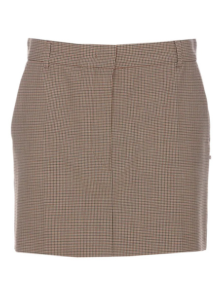  Sportmax Checked Mini Skirt - Neutrals 