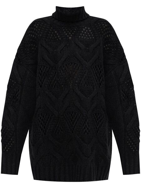  Sportmax Diamond-knit Maxi Jumper - Black 
