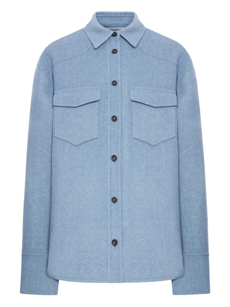  Sportmax Double-faced Wool Shirt - Blue 