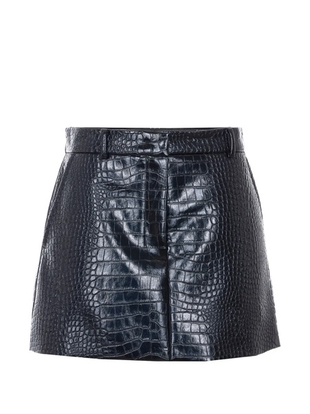  Sportmax Gleba Crocodile Mini Skirt - Black 