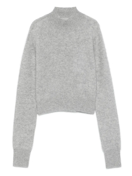  Sportmax High-neck Cropped Sweater - Grey 