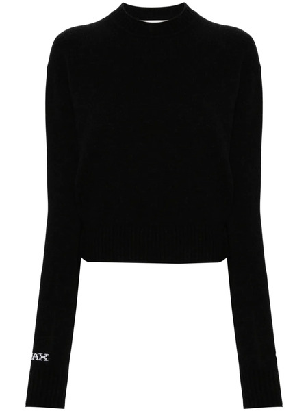  Sportmax Intarsia-logo Sweater - Black 