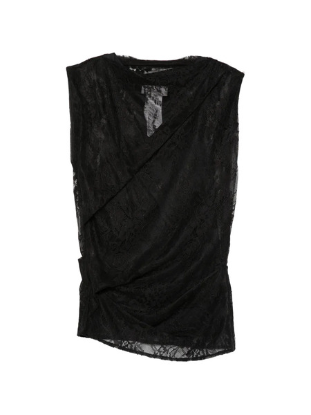  Sportmax Lace Sleeveless Top - Black 