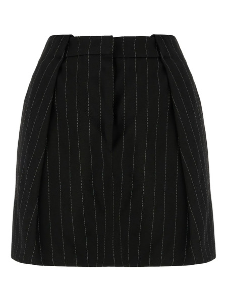  Sportmax Pinstripe Mini Skirt - Black 