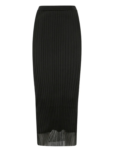  Sportmax Pleated Midi Skirt - Black 