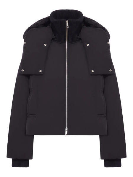  Sportmax Puffer Hooded Zip-ip Jacket - Black 