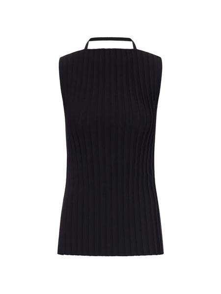  Sportmax Ribbed Top - Black 
