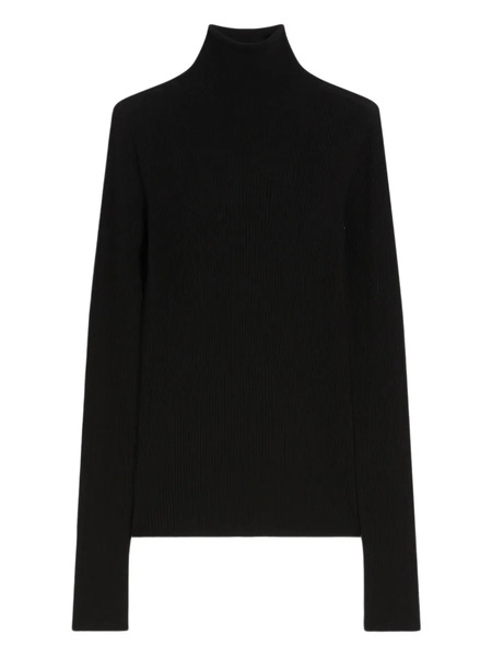 Sportmax Ribbed Turtleneck Top - Black 