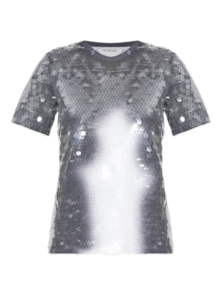  Sportmax Sequin-embellished T-shirt - Black 