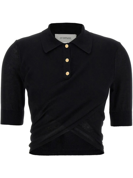  Sportmax Shaker Polo Shirt - Black 