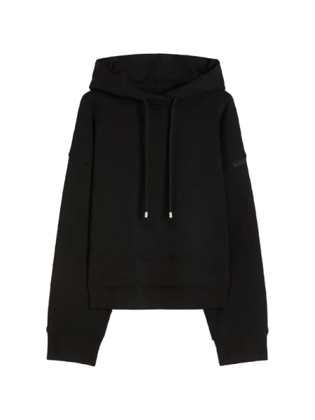  Sportmax Spdslogan Logo-patch Hoodie - Black 