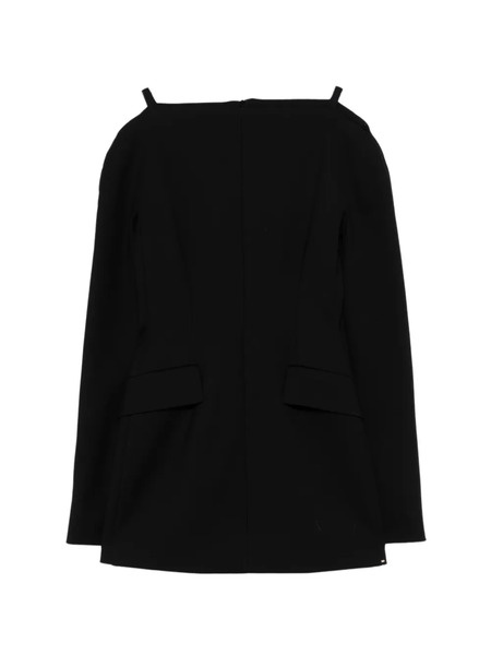 Sportmax Spxangus Shoulder Pad Mini Dress - Black 