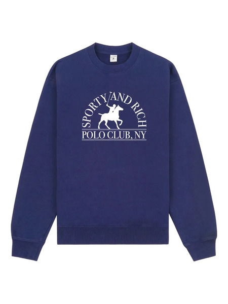  Sporty & Rich Cotton Sweatshirt - Blue 