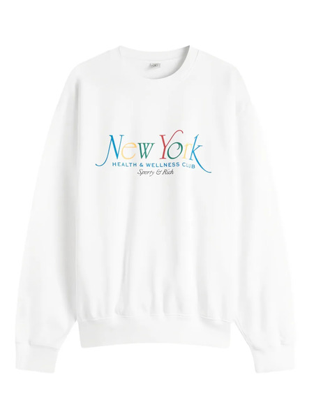  Sporty & Rich Crew-neck Graphic Sweatshirt - White 