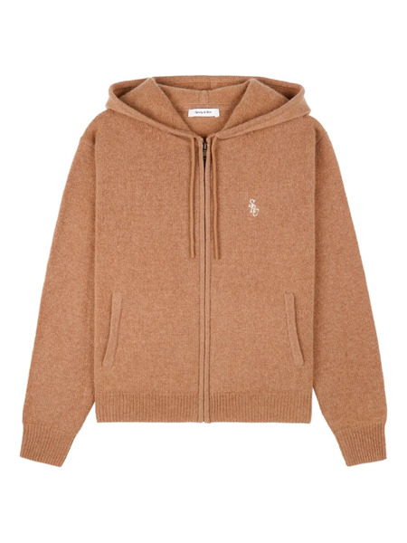  Sporty & Rich Embroidered Hooded Top - Neutrals 