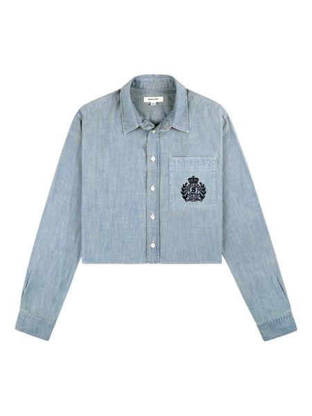  Sporty & Rich H&w Crest Shirt - Blue 