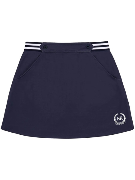  Sporty & Rich Kelly Logo-embroidered Skirt - Blue 