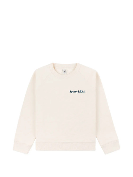  Sporty & Rich Kids Crewneck Logo Top - Neutrals 