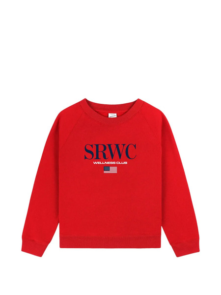  Sporty & Rich Kids Flag Graphic Sweatshirt - Red 