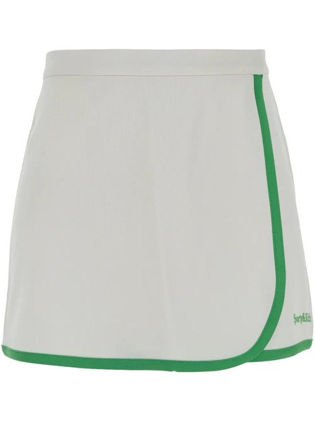  Sporty & Rich Logo-embroidered Mini Skirt - White 