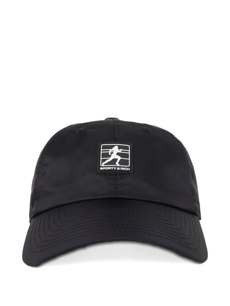  Sporty & Rich Logo-patch Baseball Cap - Black 