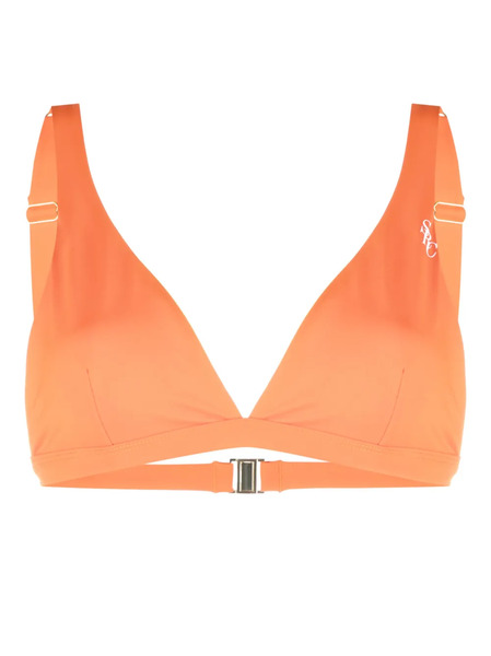  Sporty & Rich Logo-print Triangle Bikini Top - Orange 