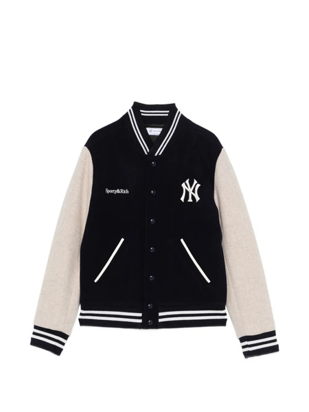  Sporty & Rich Logo Striped Jacket - Blue 