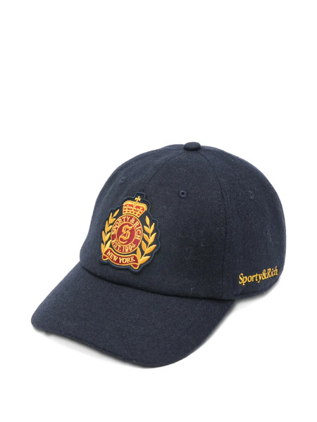  Sporty & Rich Ny Logo-patch Baseball Cap - Blue 