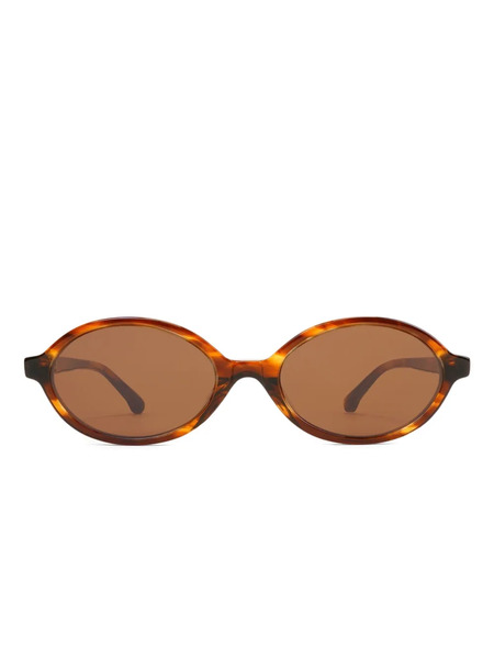  Sporty & Rich Oval-frame Sunglasses - Brown 