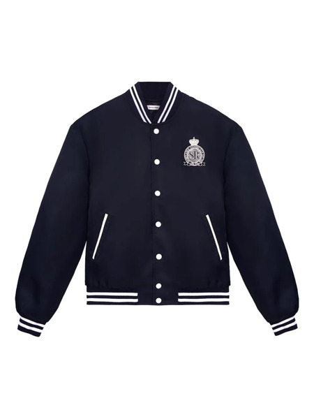  Sporty & Rich Royal Club Embroidered Bomber Jacket - Blue 