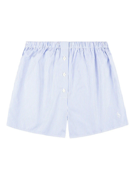  Sporty & Rich Striped Button Shorts - Blue 