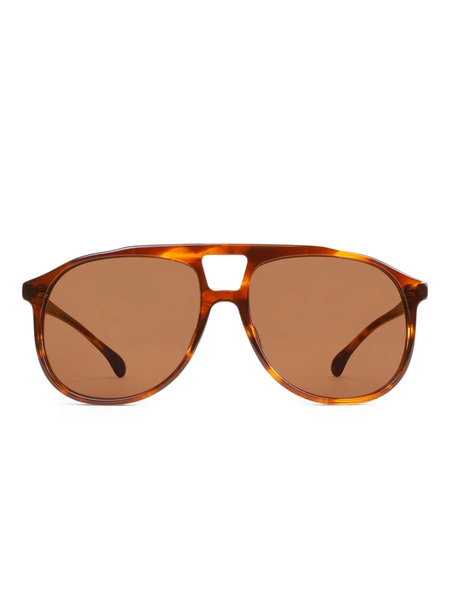  Sporty & Rich Tortoiseshell Frame Sunglasses - Brown 