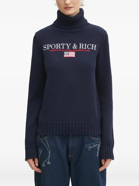  Sporty & Rich Turtleneck Sweater - Blue 