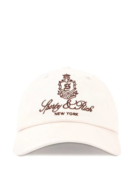  Sporty & Rich Vendome Logo-embroidery Baseball Cap - Neutrals 