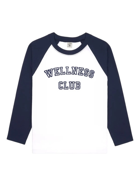  Sporty & Rich Wellness Club Three-quarter-sleeve Top - Blue 