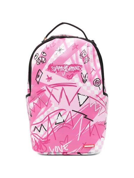  Sprayground Broken Hearts Club Graphic-print Backpack - Pink 