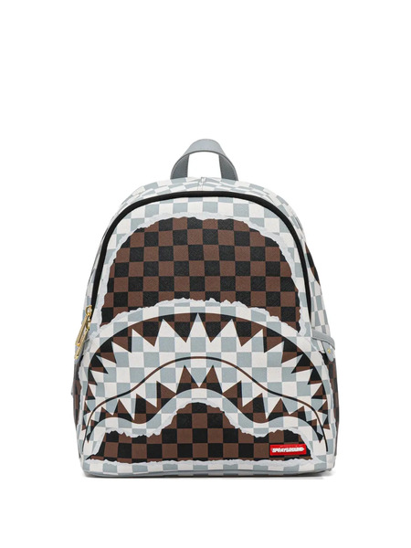  Sprayground Check-patterm Backpack - Grey 