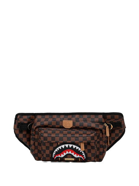  Sprayground Checked-pattern Belt Bag - Brown 