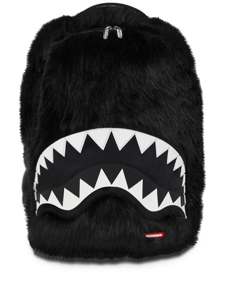  Sprayground Cray Furry Shark Backpack - Black 